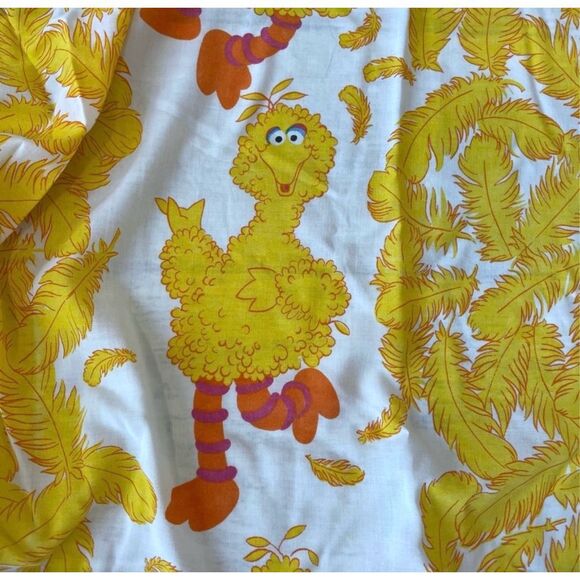 Vintage Big Bird Flat Sheet Sesame Street Retro - Picture 2 of 6